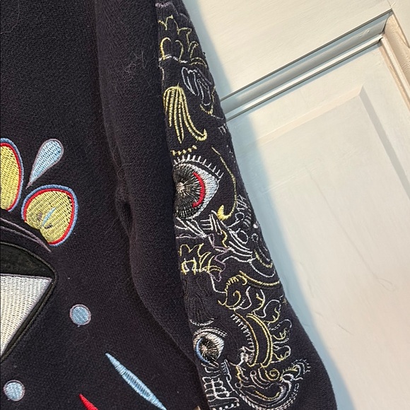 Mystical Eye Embroidered Black Sweatshirt - Picture 8 of 9